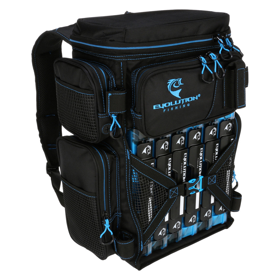 dream fishing tackle bag Evolution Fishing 3600 Drift Series Tackle Backpack Blue