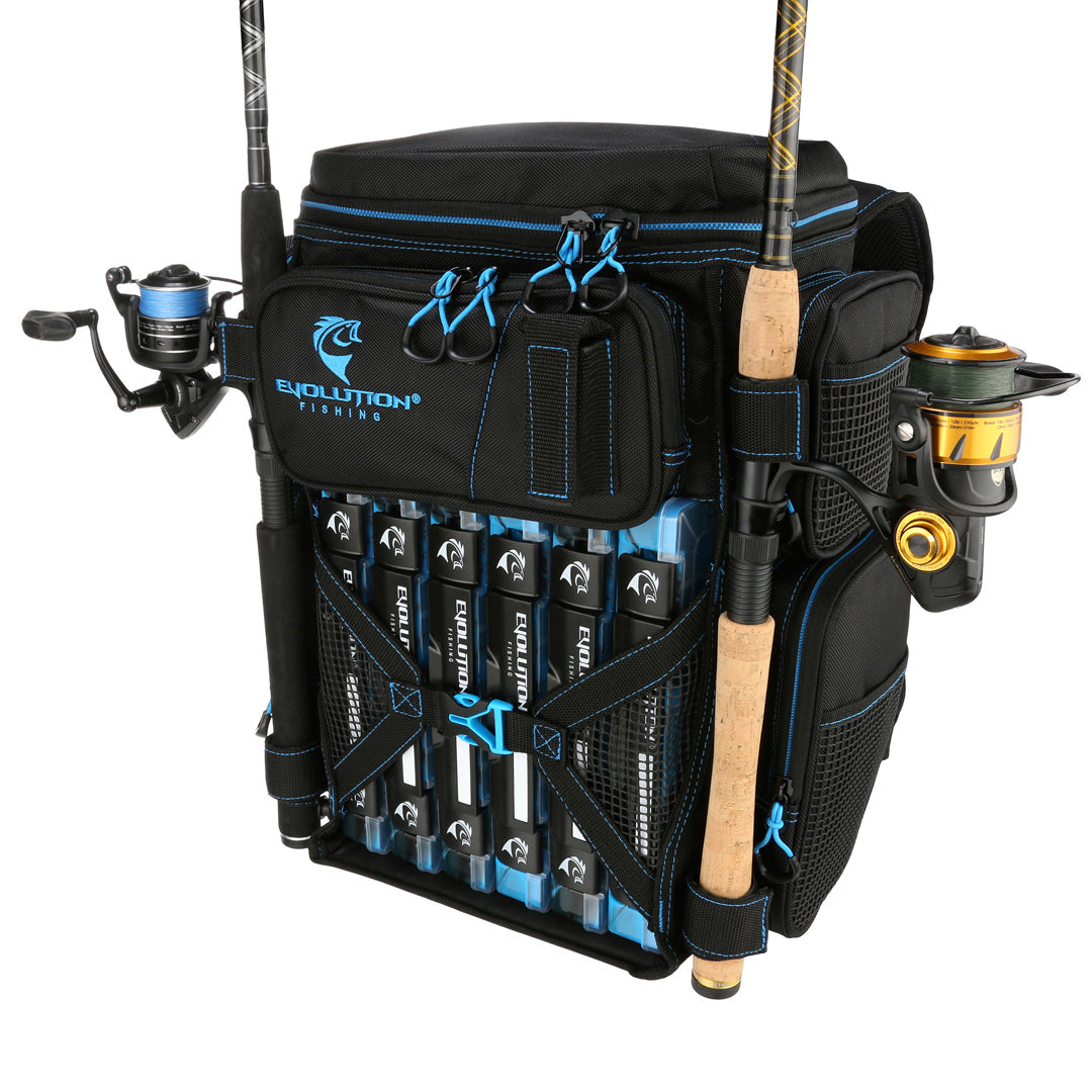 evolution drift series tackle bag 3700 Backpack With Rod Holders Tackle World have for any fishing trip. Evolution Fishing Drift Series 3700
