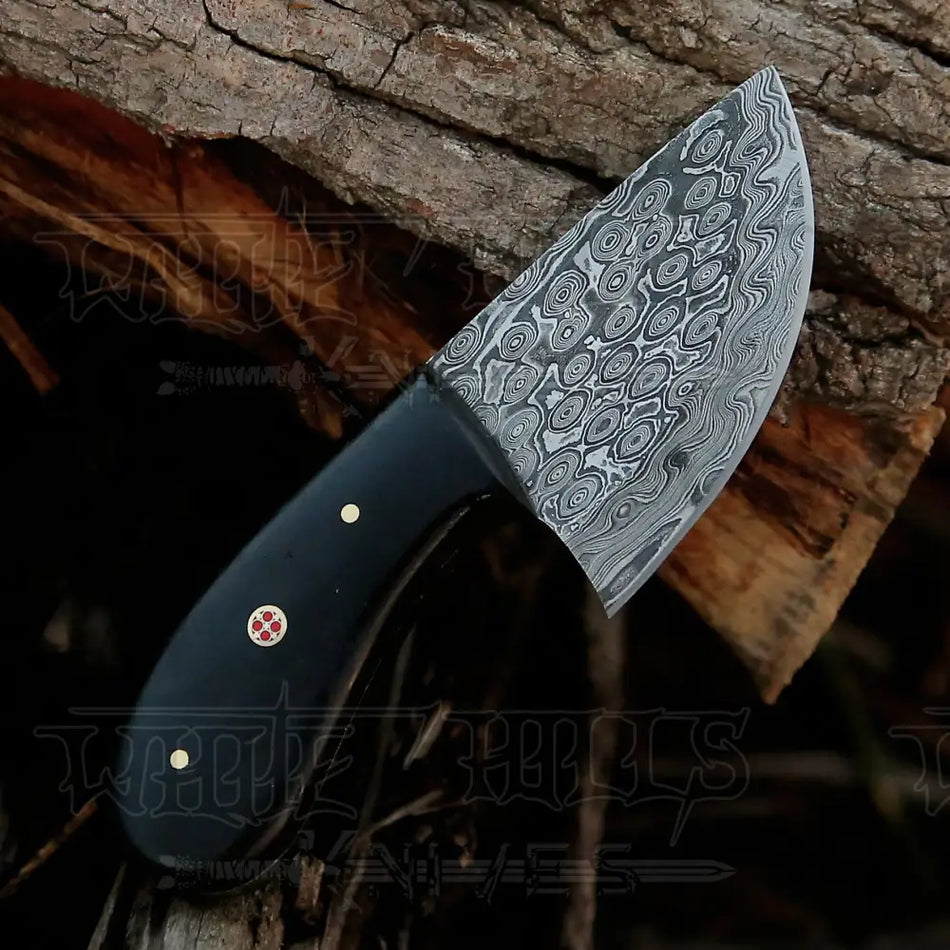 7” Handmade Damascus Steel Skinner Knife - Resin Handle - Full Tang