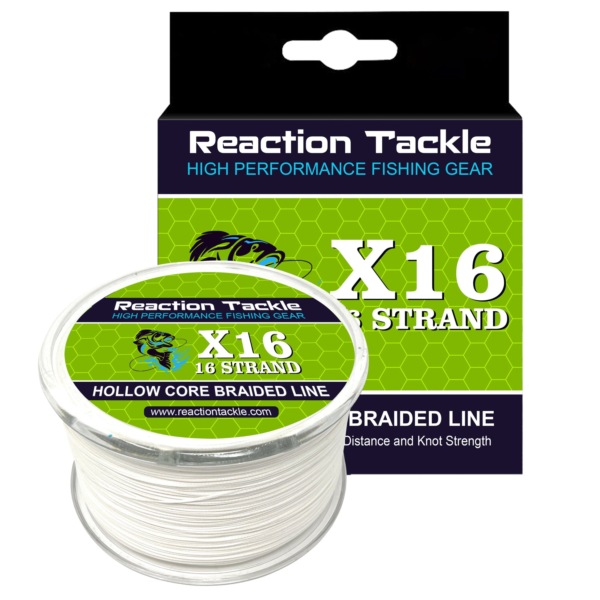 Reaction Tackle Hollow Core - 16 Strand Braided Fishing Line Reaction Tackle Hollow Core - 16 Strand Braided Fishing Line