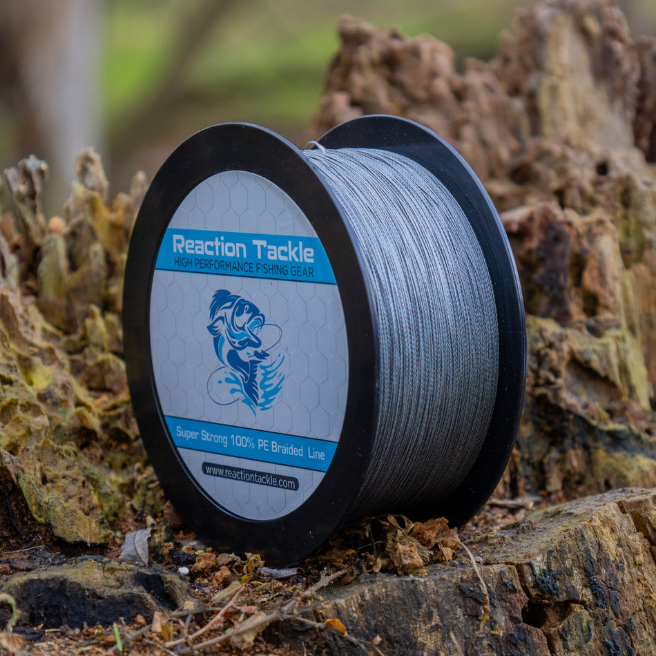 Reaction Tackle Braided Fishing Line - Gray