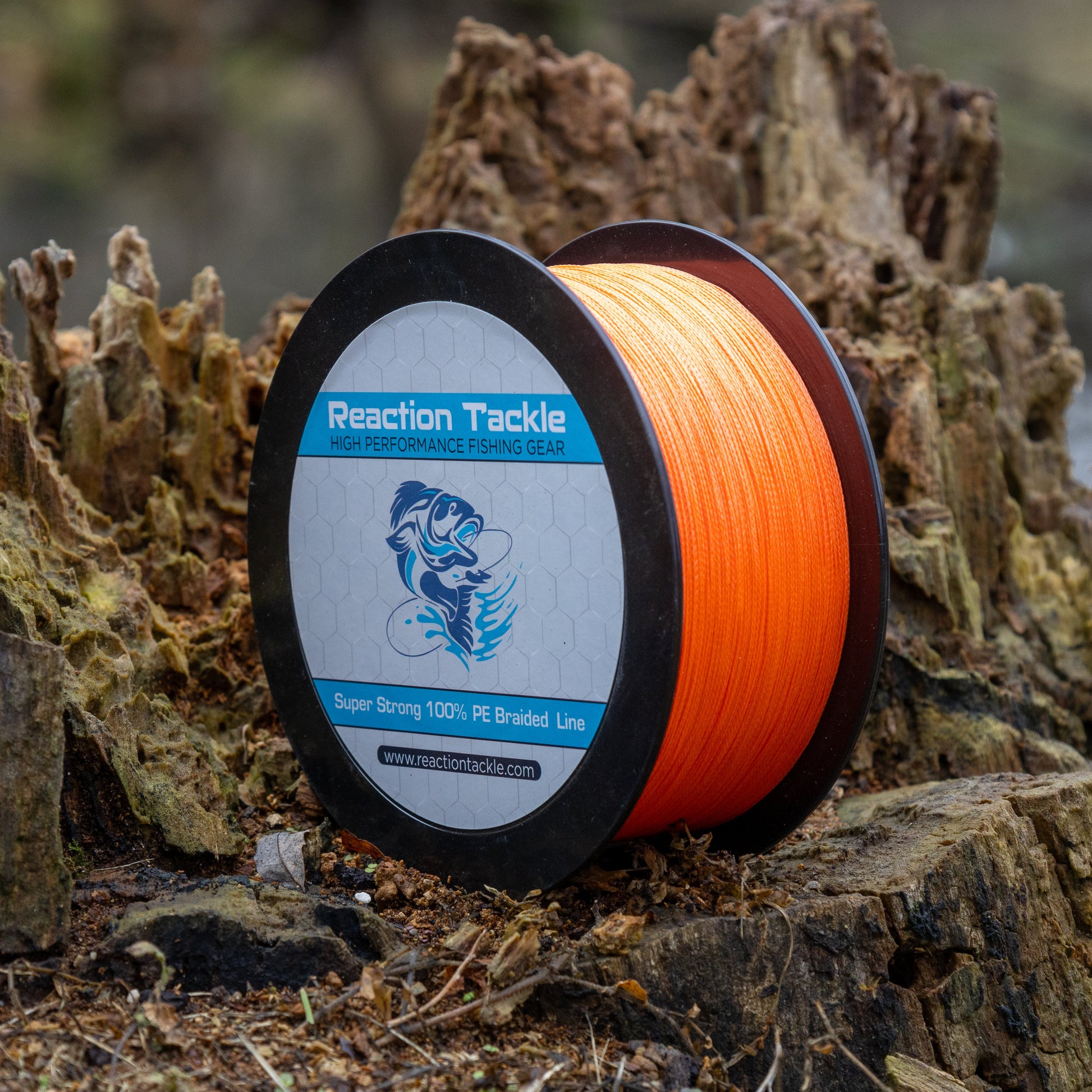 hi vis orange braided fishing line Reaction Tackle Braided Fishing Line - Hi-Vis Orange