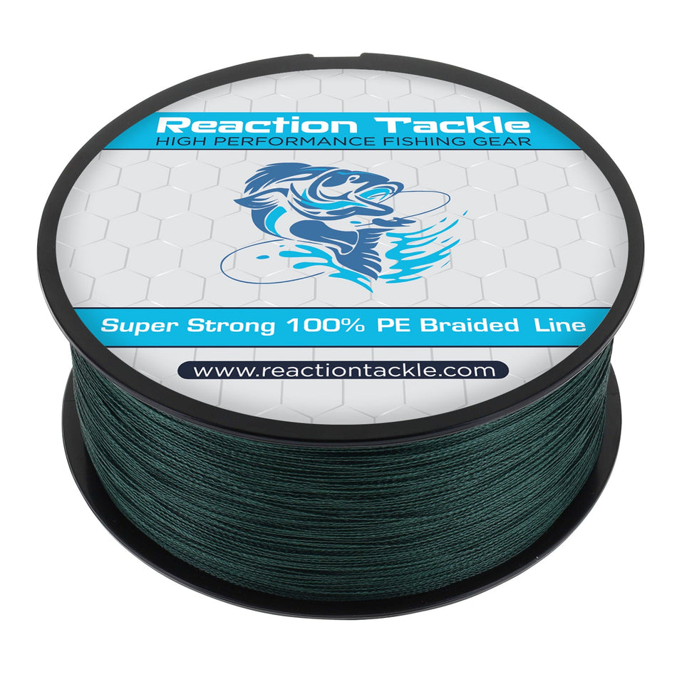 Reaction Tackle Braided Fishing Line - Moss Green