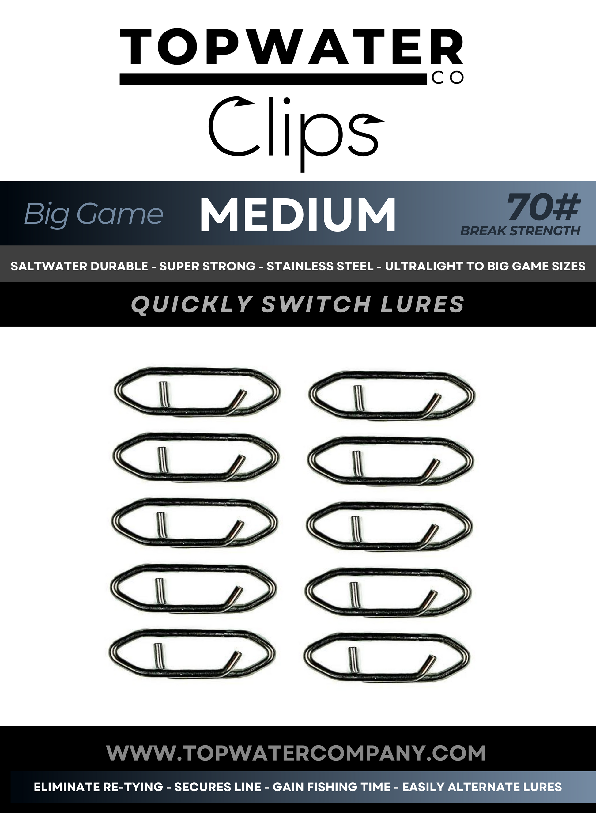 Topwater Co Speed Clips (15-45-70-120lbs) – One Objective Bass Fishing