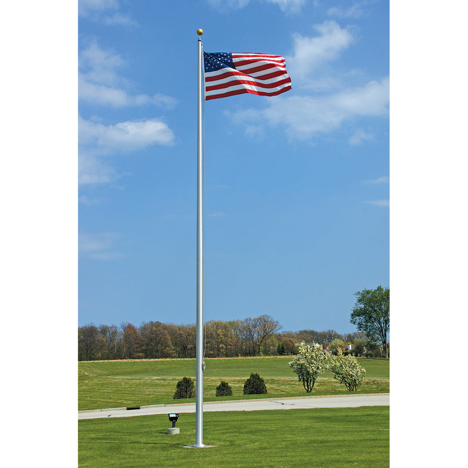 Aluminum Flagpole - External Rope - Heavy Duty, Lifetime Warranty - Made in USA