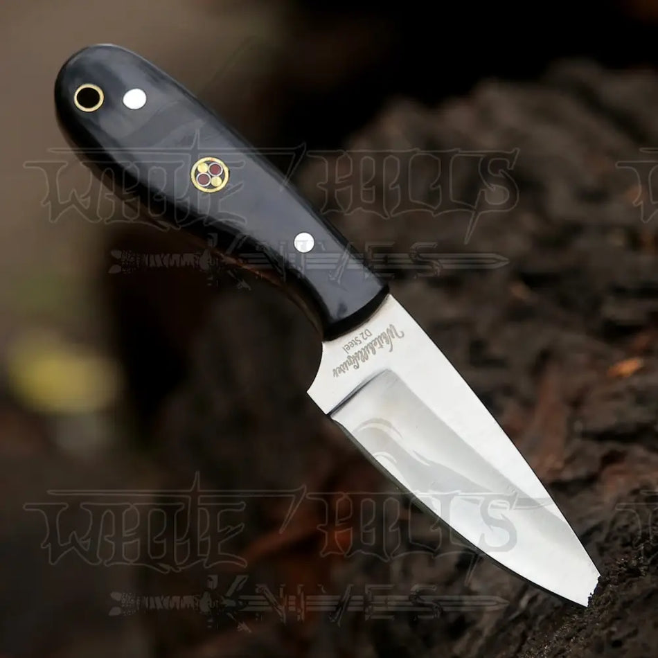 Hand Forged Full Tang Skinner Knife - Buffalo Horn Handle - D2 Steel- 7 inches - SK-014